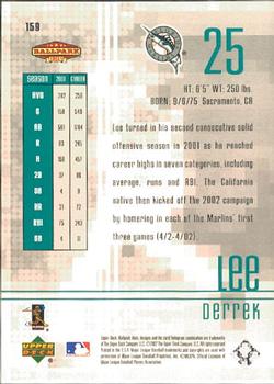 2002 Upper Deck Ballpark Idols #159 Derrek Lee Back