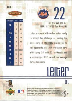 2002 Upper Deck Ballpark Idols #163 Al Leiter Back