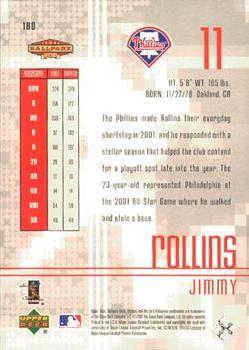 2002 Upper Deck Ballpark Idols #180 Jimmy Rollins Back
