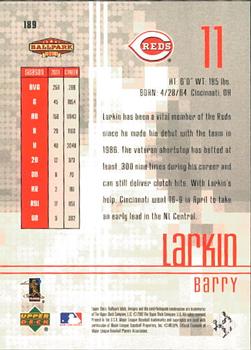 2002 Upper Deck Ballpark Idols #189 Barry Larkin Back