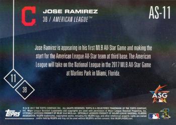 2017 Topps Now All-Star Game American League #AS-11 Jose Ramirez Back