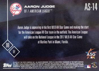 2017 Topps Now All-Star Game American League #AS-14 Aaron Judge Back