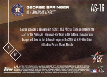 2017 Topps Now All-Star Game American League #AS-16 George Springer Back