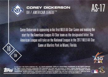 2017 Topps Now All-Star Game American League #AS-17 Corey Dickerson Back