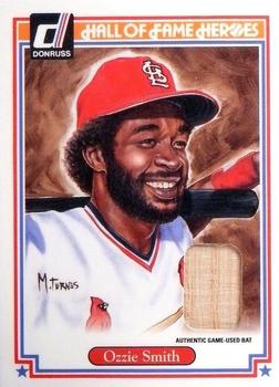 2004 Donruss Diamond Kings - Hall of Fame Heroes Bats #19 Ozzie Smith Front