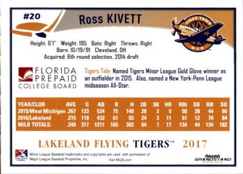 2017 Grandstand Lakeland Flying Tigers #NNO Ross Kivett Back
