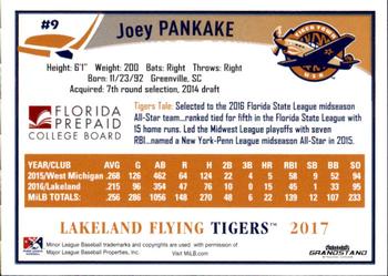 2017 Grandstand Lakeland Flying Tigers #NNO Joey Pankake Back