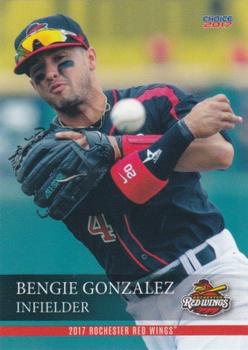 2017 Choice Rochester Red Wings #9 Bengie Gonzalez Front