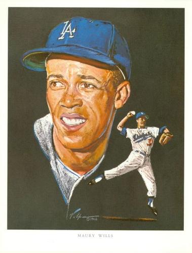 1962 Union Oil Dodgers Premium Pictures #NNO Maury Wills Front