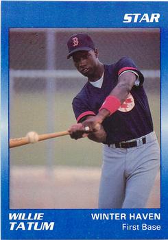 1989 Star Winter Haven Red Sox - Platinum #23 Willie Tatum Front