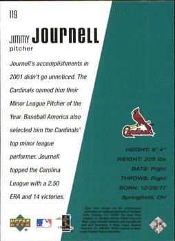 2002 Upper Deck Diamond Connection #119 Jimmy Journell Back