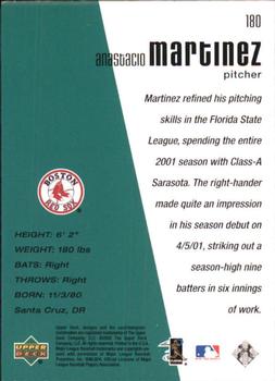 2002 Upper Deck Diamond Connection #180 Anastacio Martinez Back