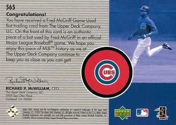 2002 Upper Deck Diamond Connection #565 Fred McGriff Back