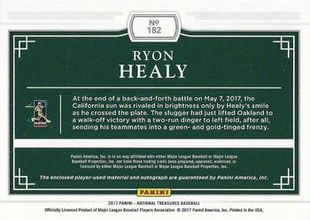 2017 Panini National Treasures #182 Ryon Healy Back