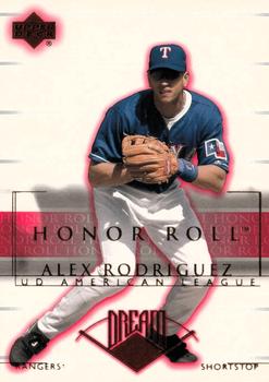 2002 Upper Deck Honor Roll #15 Alex Rodriguez Front
