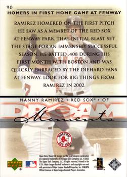 2002 Upper Deck Honor Roll #90 Manny Ramirez Back