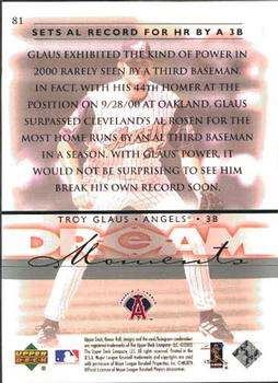 2002 Upper Deck Honor Roll #81 Troy Glaus Back