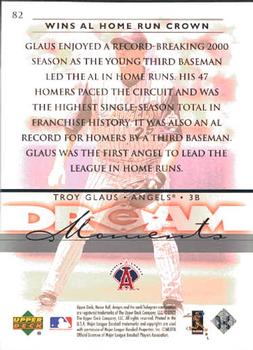 2002 Upper Deck Honor Roll #82 Troy Glaus Back