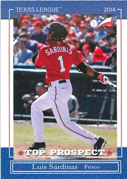 2014 Grandstand Texas League Top Prospects #NNO Luis Sardinas Front