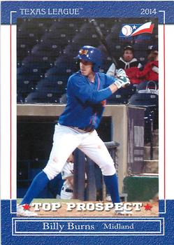 2014 Grandstand Texas League Top Prospects #NNO Billy Burns Front