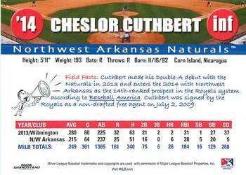 2014 Grandstand Texas League Top Prospects #NNO Cheslor Cuthbert Back