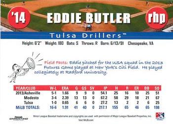 2014 Grandstand Texas League Top Prospects #NNO Eddie Butler Back