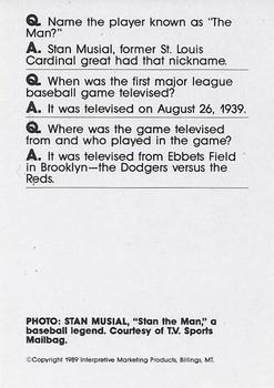1990 Interpretive Marketing Baseball Wit - Unnumbered #NNO Stan Musial Back