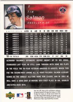 2002 Upper Deck MVP #8 Tim Salmon Back
