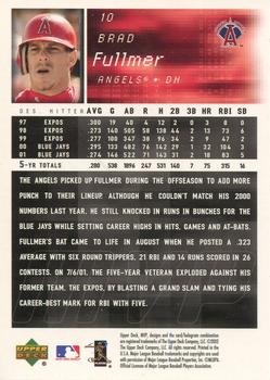 2002 Upper Deck MVP #10 Brad Fullmer Back