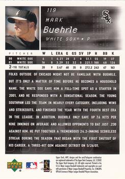 2002 Upper Deck MVP #119 Mark Buehrle Back