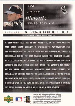 2002 Upper Deck MVP #124 Edwin Almonte Back