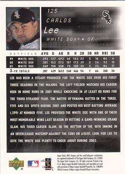 2002 Upper Deck MVP #125 Carlos Lee Back
