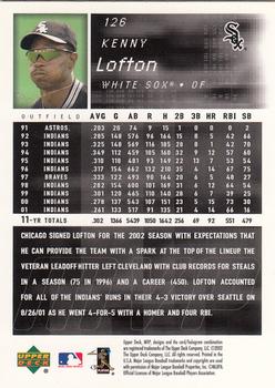 2002 Upper Deck MVP #126 Kenny Lofton Back