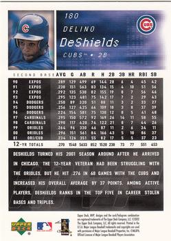 2002 Upper Deck MVP #180 Delino DeShields Back