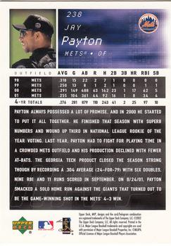 2002 Upper Deck MVP #238 Jay Payton Back
