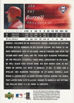2002 Upper Deck MVP #258 Pat Burrell Back