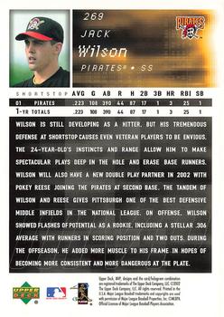 2002 Upper Deck MVP #269 Jack Wilson Back