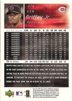 2002 Upper Deck MVP #279 Ken Griffey Jr. Back