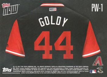 2017 Topps Now Players Weekend #PW-1 Paul Goldschmidt Back
