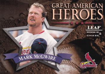 1998 Leaf Rookies & Stars - Leaf Rookie & Chase Great American Heroes Samples #13 Mark McGwire Front