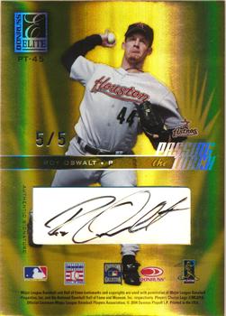 2004 Donruss Elite - Passing the Torch Autographs #PT-45 Nolan Ryan / Roy Oswalt Back