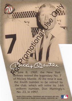 1997 Scoreboard Mickey Mantle - Promos #70 Mickey Mantle Back