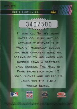 2004 Donruss Elite - Passing the Torch Green #PT-23 Ozzie Smith Back