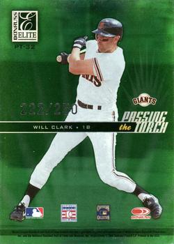 2004 Donruss Elite - Passing the Torch Green #PT-32 Willie McCovey / Will Clark  Back