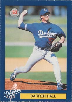 1996 Los Angeles Dodgers Police #52 Darren Hall Front