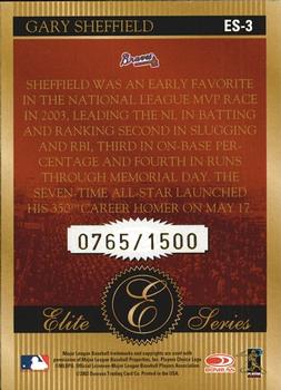 2004 Donruss - Elite Series #ES-3 Gary Sheffield Back