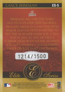 2004 Donruss - Elite Series #ES-5 Lance Berkman Back