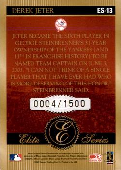 2004 Donruss - Elite Series #ES-13 Derek Jeter Back