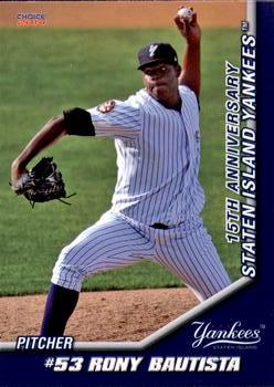 2014 Choice Staten Island Yankees #4 Rony Bautista Front