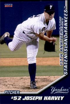 2014 Choice Staten Island Yankees #15 Joseph Harvey Front